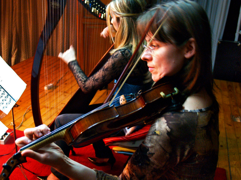 Elena Aker, arpista. Arpa y violín en vivo Elena Aker, arpista. Arpa y violín en vivo