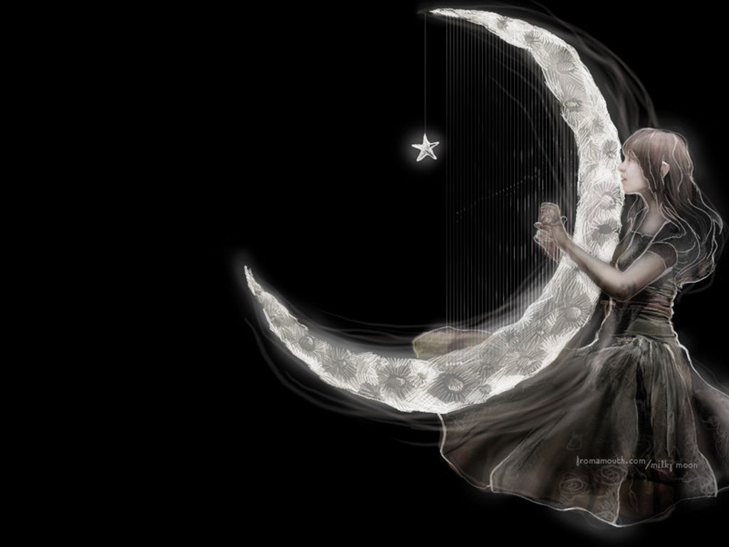 Elena Aker, arpista. Arpa de luna Elena Aker, arpista. Arpa de luna